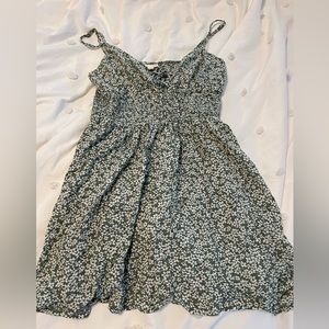 Green floral dress
